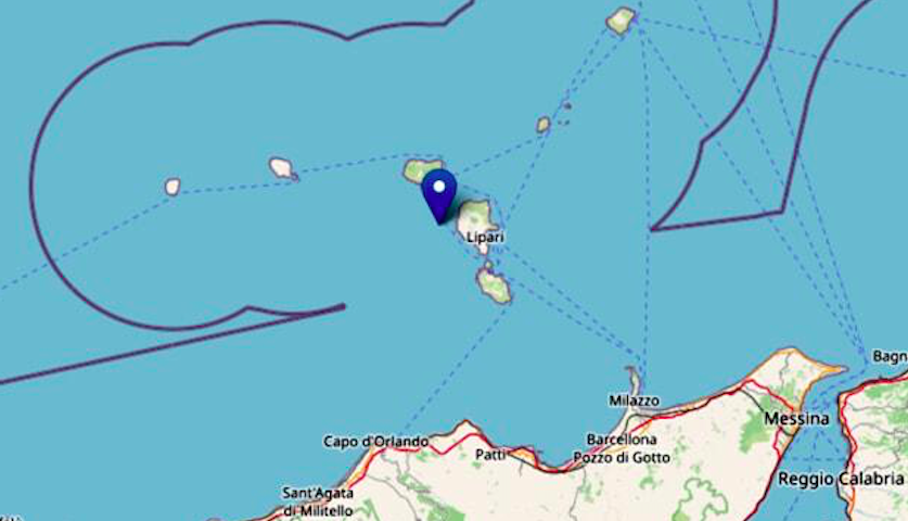 Terremoto a Lipari, registrata una scossa di magnitudo 2,6